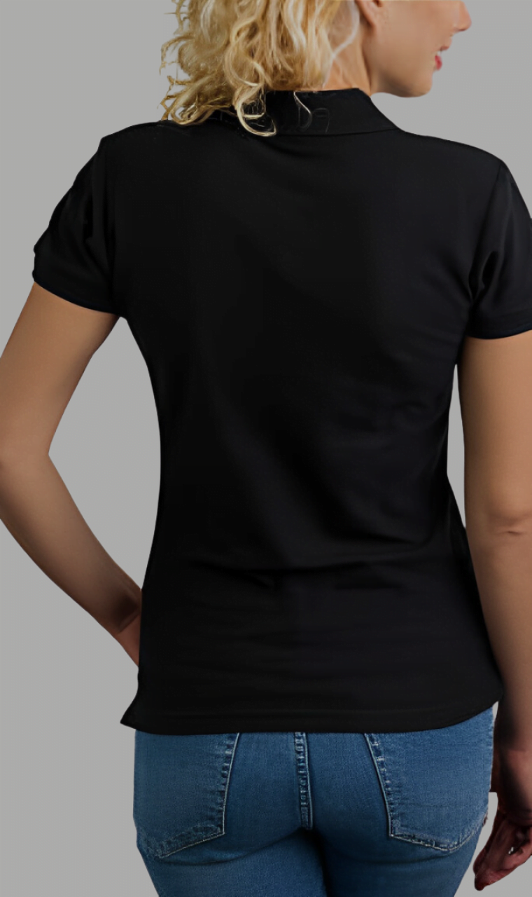 Camisa Polo Feminina Costas